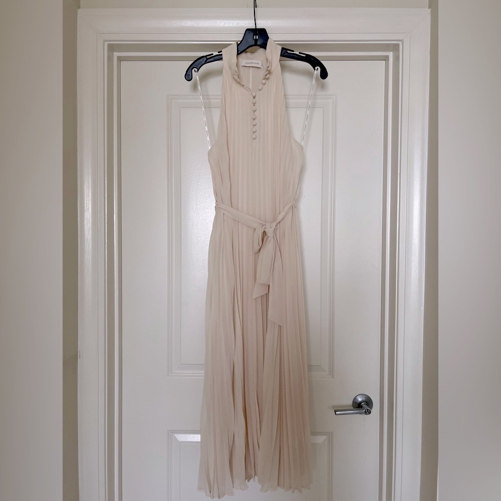 Zimmermann Sunray Halter Pleated
Midi Dress